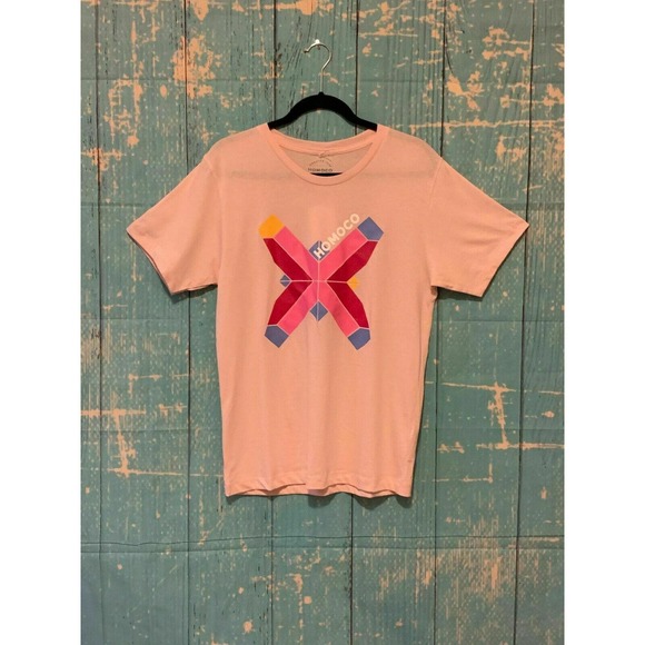 Homoco Pink 100% Graphic Crew Neck Cotton T-Shirt Size Small - Picture 5 of 6